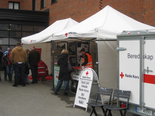 Red Cross Tent at Emergency Services open day