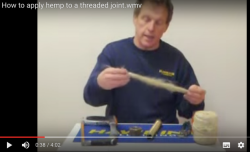 Video of How to apply hemp to a threaded joint 